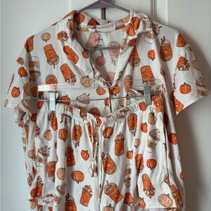 Festive Halloween Print Pajama Set